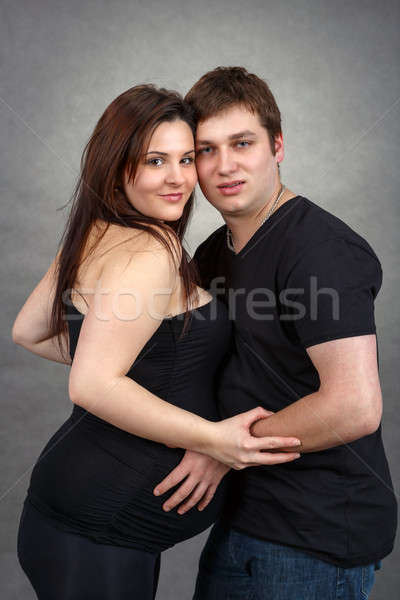 Affectueux heureux couple femme enceinte mari famille [[stock_photo]] © artush