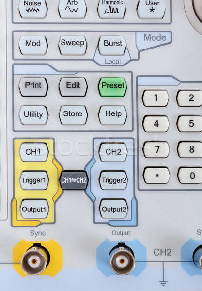 keyboard of professional modern test equipment - analyzer Stock photo © artush