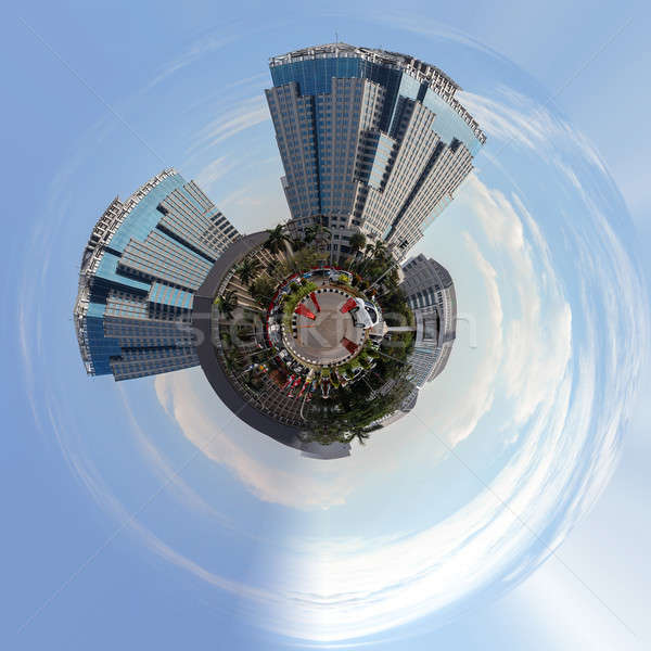 Planet of Building on main street in central Jakarta Stock photo © artush