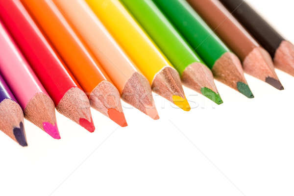 Colour pencils isolated on white Stock photo © artush