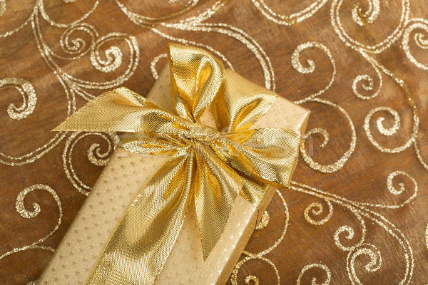 [[stock_photo]]: Détail · or · ruban · luxe · cadeau