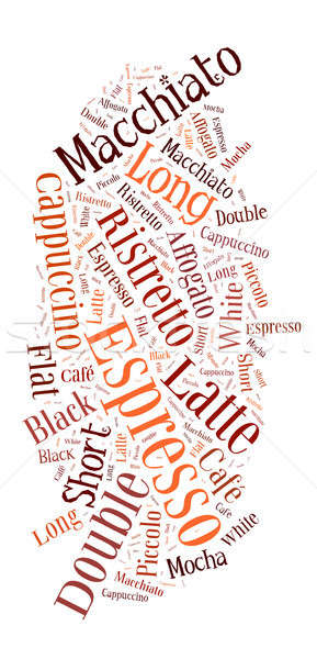 coffee drinks words cloud collage Stock photo © artush