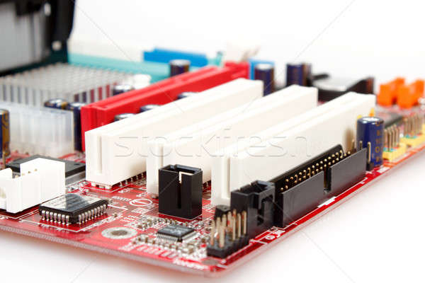 Stock foto: Computer · Motherboard · seicht · Schwerpunkt · Arbeit