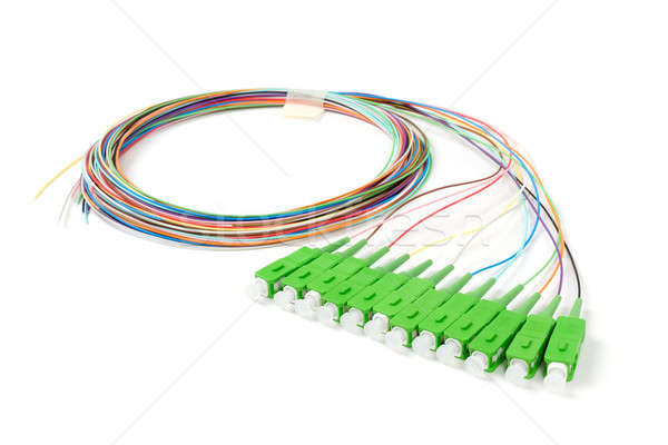 Verde fibra optic calculator Internet contact Imagine de stoc © artush