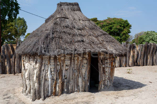 Foto stock: Tradicional · África · pueblo · casas · cerca