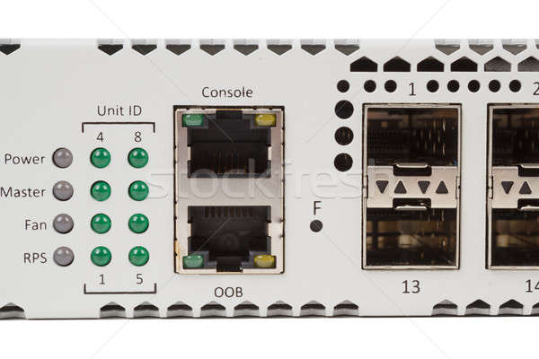 Stock photo: Gigabit Ethernet switch with SFP slot