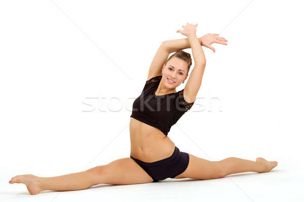 Młodych zawodowych gimnastyk kobieta piękna Zdjęcia stock © artush