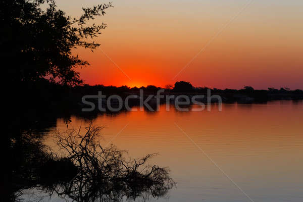 Stok fotoğraf: Afrika · gün · batımı · nehir · bölge · Namibya · güneş