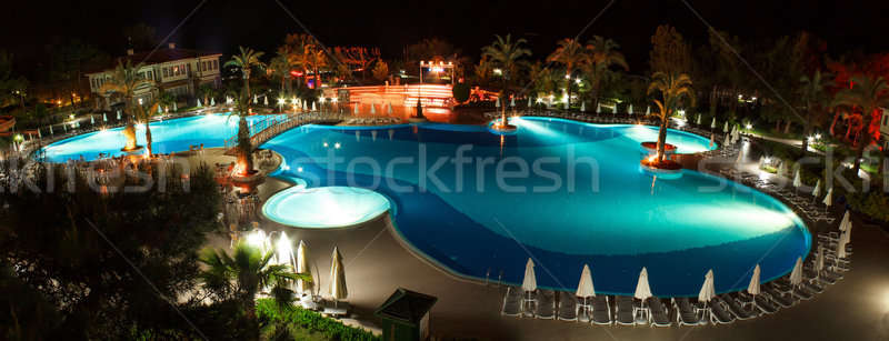 Panorama piscine nuit luxe hôtels Turquie [[stock_photo]] © artush