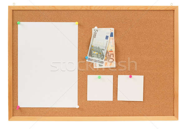 Speicher Briefbogen Euro Kork Bord Business Büro Stock foto © artush
