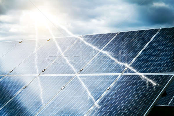 abstract concept of power plant using renewable solar energy Stock photo © artush