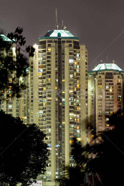 [[stock_photo]]: Modernes · bâtiments · Jakarta · nuit · une · ville
