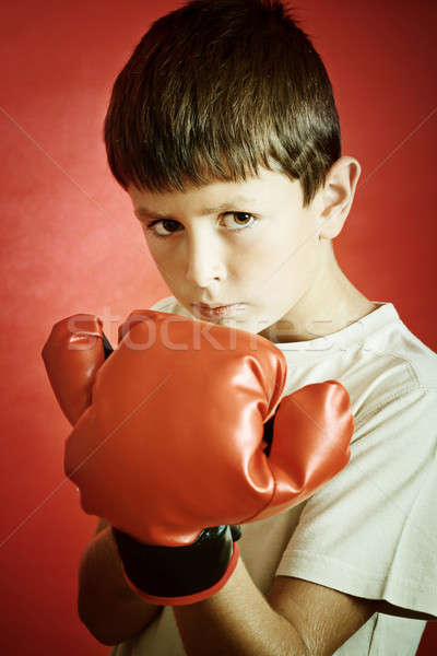 young boy ready to box Stock photo © artush