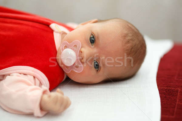 baby in red dress Stock photo © artush
