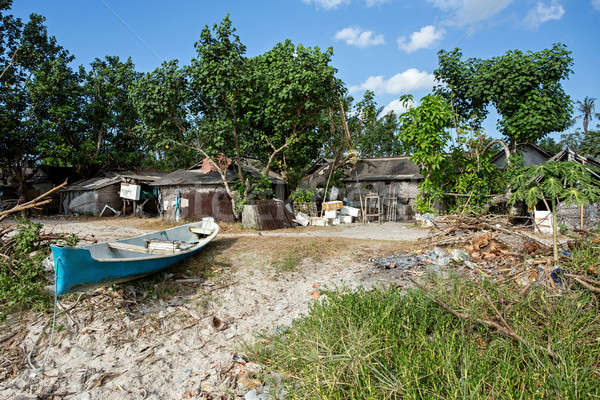 indonesian house - shack on beach Stock photo © artush