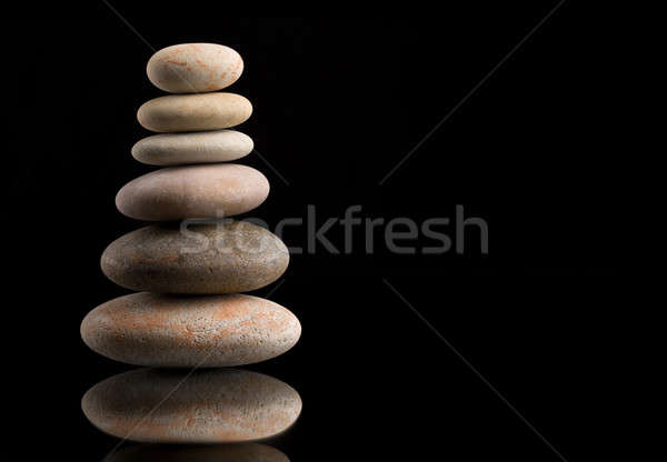 Stockfoto: Balancing · zen · stenen · zwarte