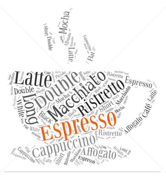 coffee drinks words cloud collage Stock photo © artush