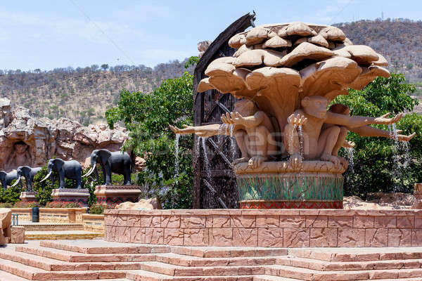 Gigantic monkey statues on fountain in famous Lost City Stock photo © artush