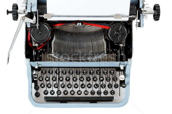 retro uncovered blue typewriter Stock photo © artush