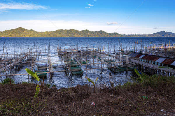 Fish farm at Lake Tondano Stock photo © artush