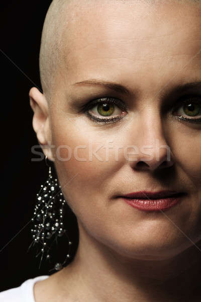beautiful middle age woman cancer patient without hair Stock photo © artush