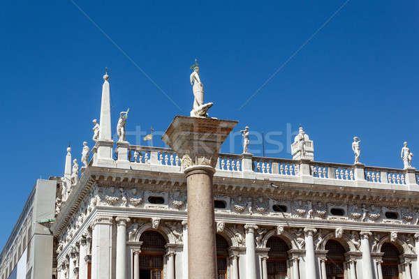 view of the st. todaro statue in San Marco place Venice  Stock photo © artush