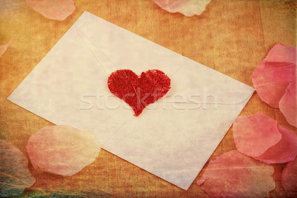 Stok fotoğraf: Valentine · kalpler · sevmek · mektup · soyut · kalp