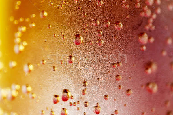 Stock photo: macro of sparkle water drops glass