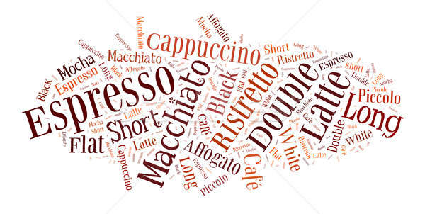 coffee drinks words cloud collage Stock photo © artush