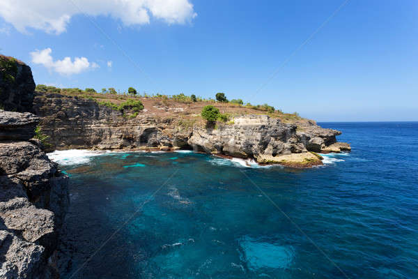 Kustlijn eiland droom bali punt beroemd Stockfoto © artush