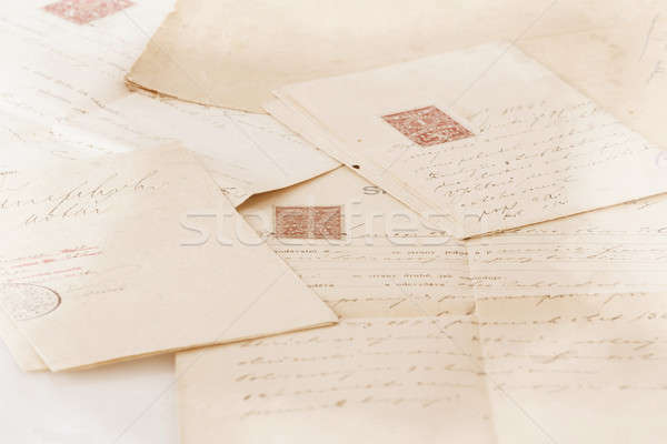 very old handwritten text contract Stock photo © artush