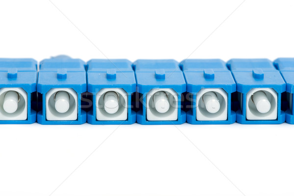 blue fiber optic SC connector Stock photo © artush