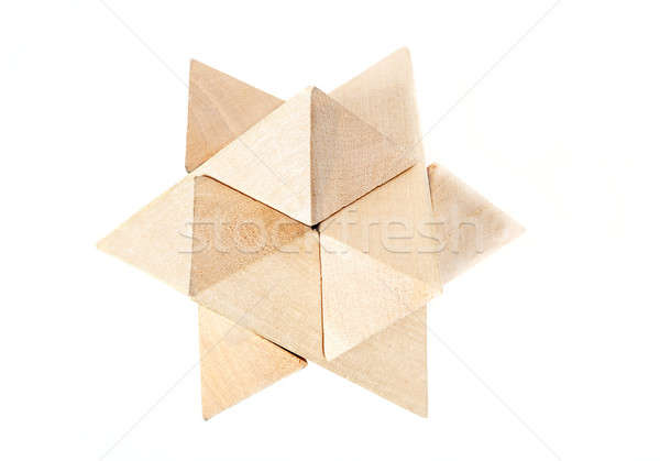 solved wooden puzzle Stock photo © artush