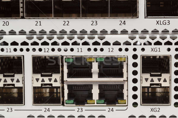 Ethernet cambiar detalle fibra óptico Foto stock © artush