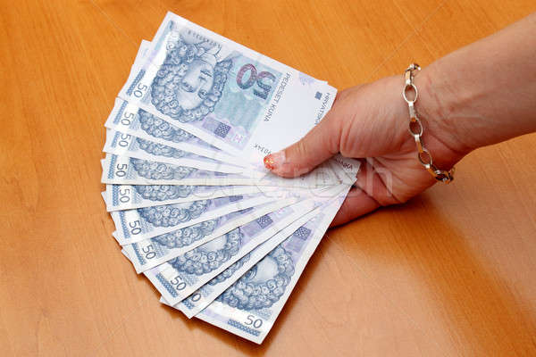 fanout from Croatian Kuna banknotes Stock photo © artush