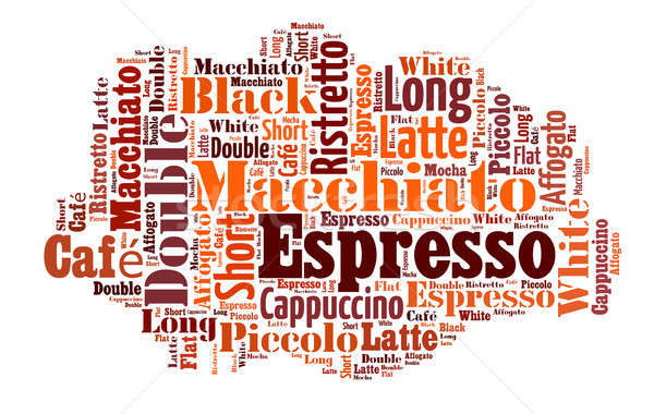 coffee drinks words cloud collage Stock photo © artush