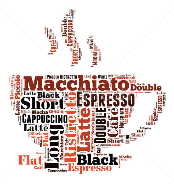 coffee drinks words cloud collage Stock photo © artush