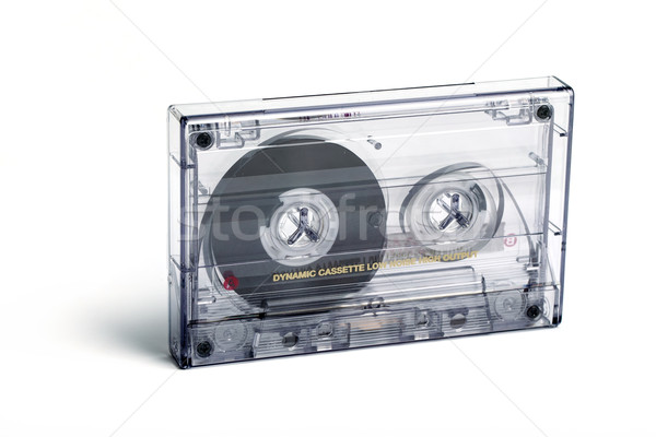 Stock photo: close up of vintage audio tape cassette