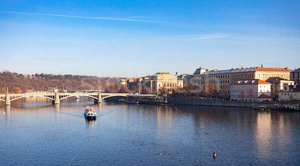 View to the Prague river Vltava Stock photo © artush