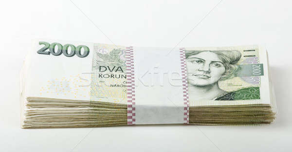 Cseh bankjegyek ezer érték kettő öt Stock fotó © artush