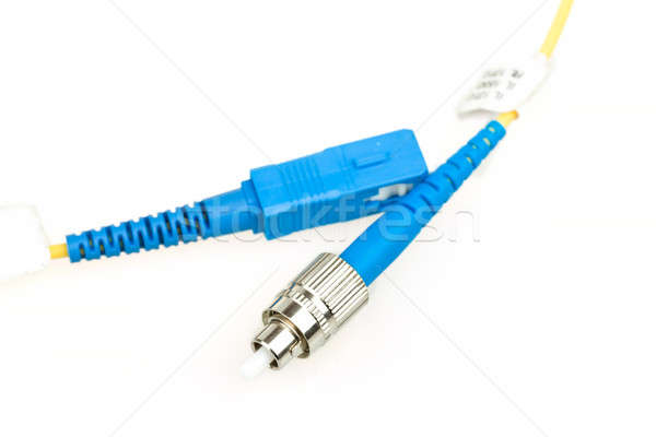 blue fiber optic SC connector and FC type connector Stock photo © artush