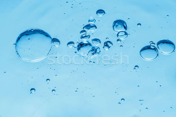 Azul gotas de agua agradable resumen textura vidrio Foto stock © artush