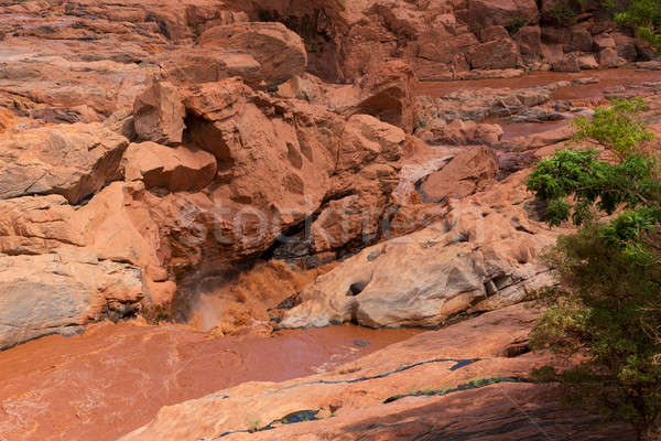 Fiume Madagascar stream rosso piovosa stagione Foto d'archivio © artush