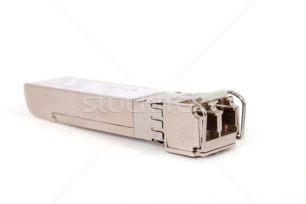 Optical gigabit sfp module for network switch on the white backg Stock photo © artush