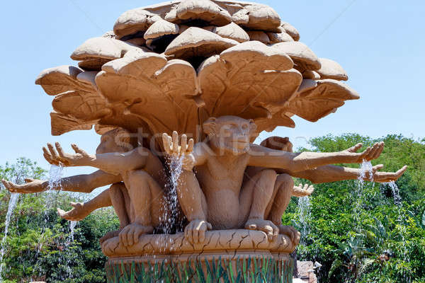Gigantic monkey statues on fountain in famous Lost City Stock photo © artush