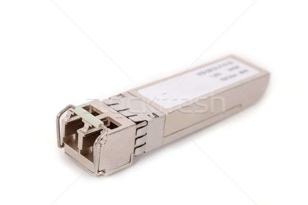 Optical gigabit sfp module for network switch on the white backg Stock photo © artush
