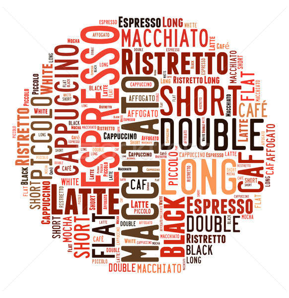 coffee drinks words cloud collage Stock photo © artush