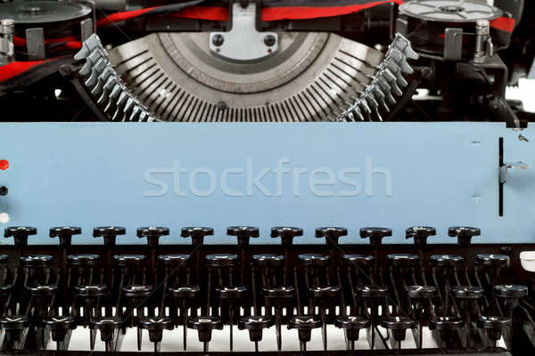 Foto stock: Retro · máquina · de · escrever · número · teclas · cartas
