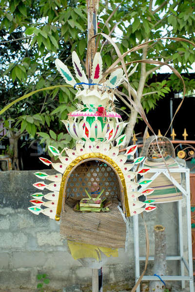 Traditional offerings for god befor build a house in Bali Stock photo © artush