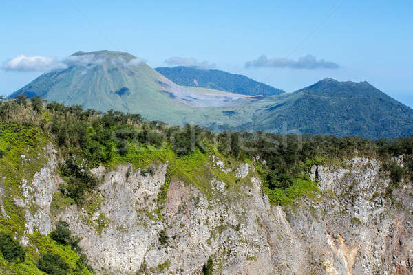 caldera of Mahawu volcano, Sulawesi, Indonesia Stock photo © artush